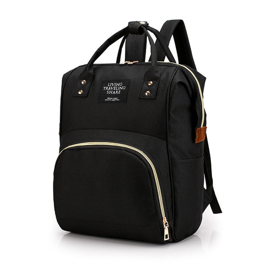 Sleek multi-functional, space efficient baby-mother bag.
