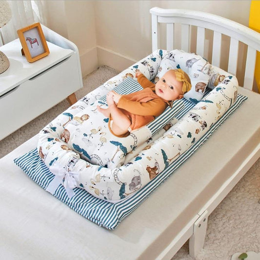Soft, comfortable, portable, travel friendly baby crib.
